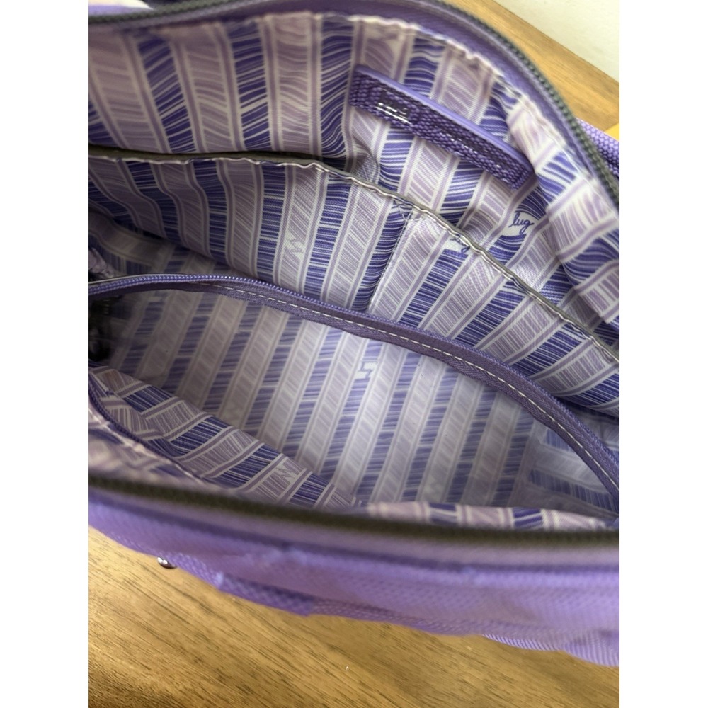 Lug Harmony Purple Shoulder Crossbody Bag Quilted Convertible Organizer Purse - Picture 6 of 11